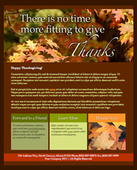 Holiday Email Marketing Template - Thanksgiving