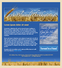 Holiday Email Marketing Template - Thanksgiving